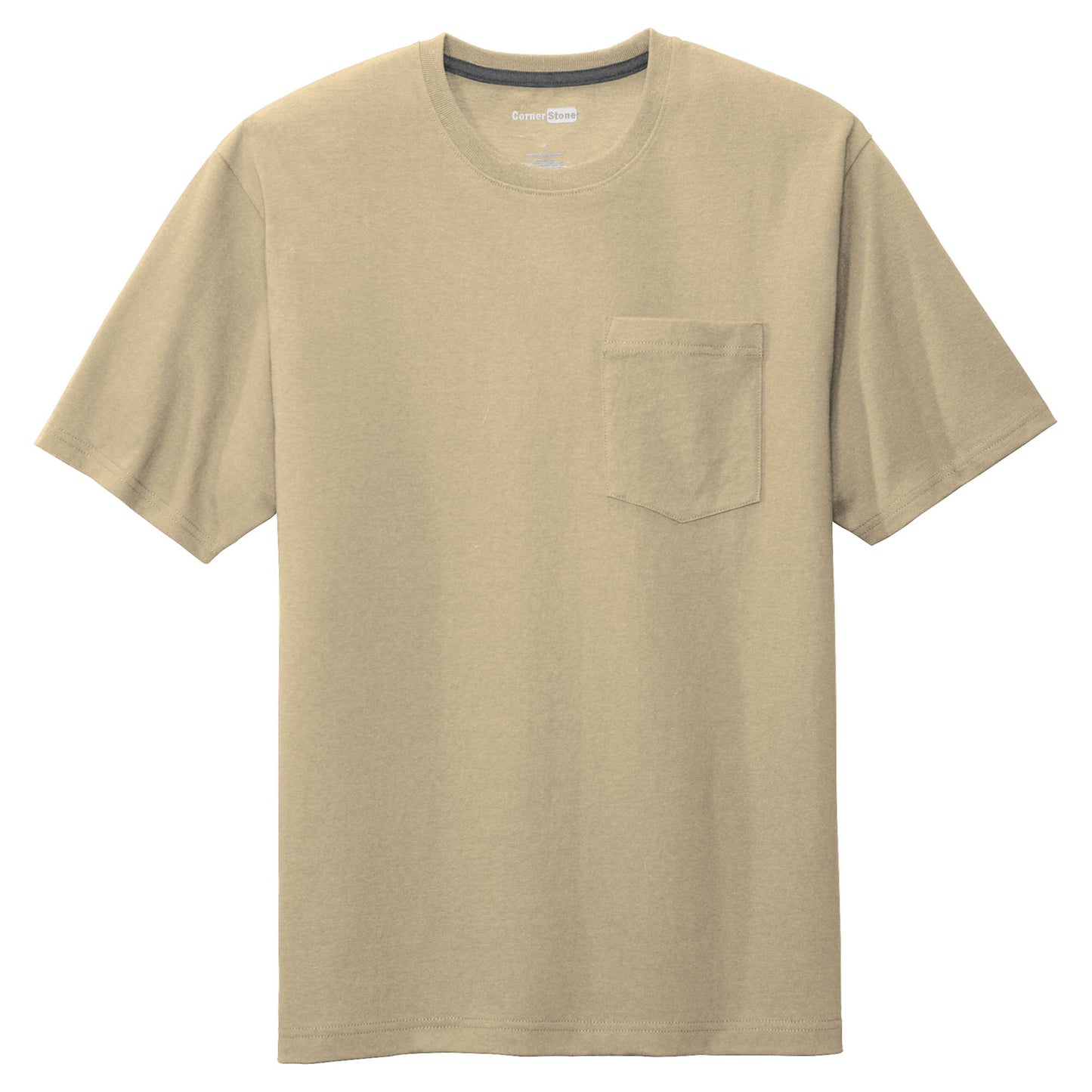 Black T-Shirts - Cornerstone - Tough Cotton Tee - Durable Fabric