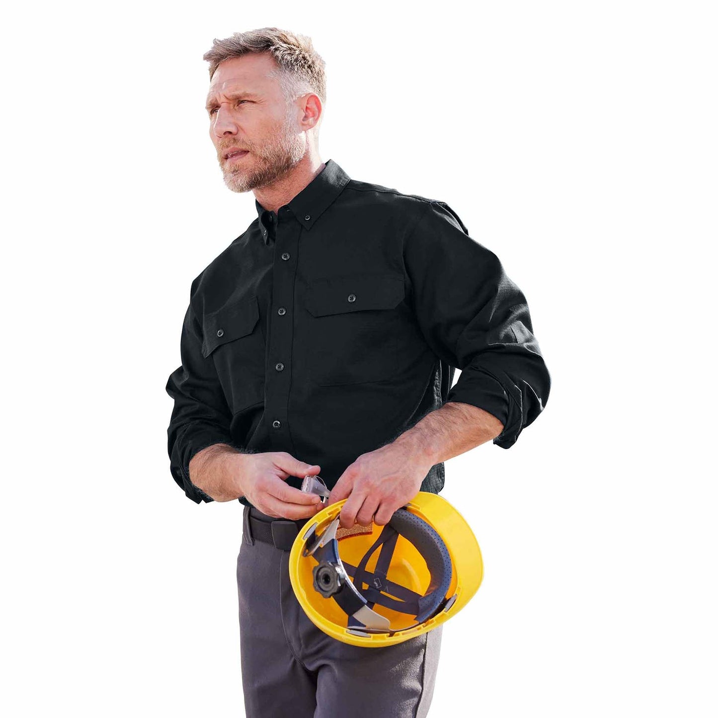 Black Button Up Shirt - Cornerstone - Durable Fabric