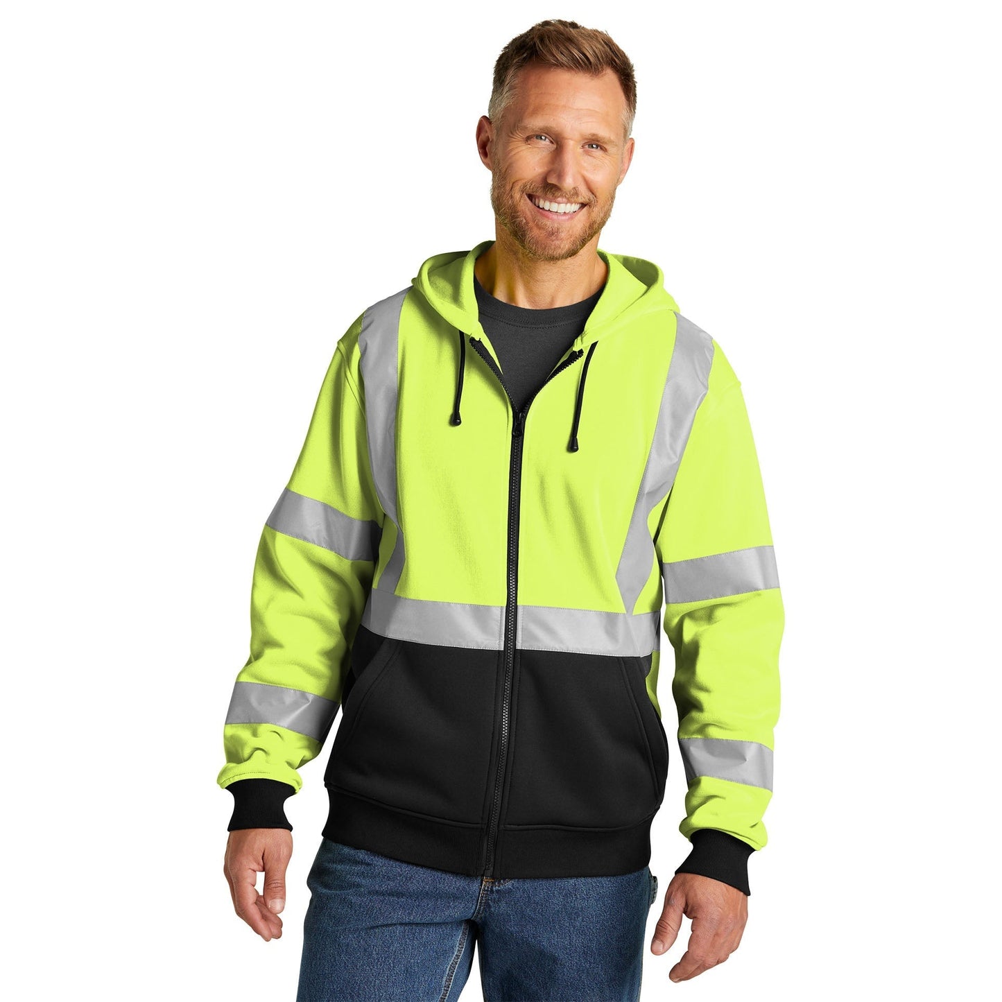 Orange Safety Sweatshirt - Cornerstone - Reflective Fleece