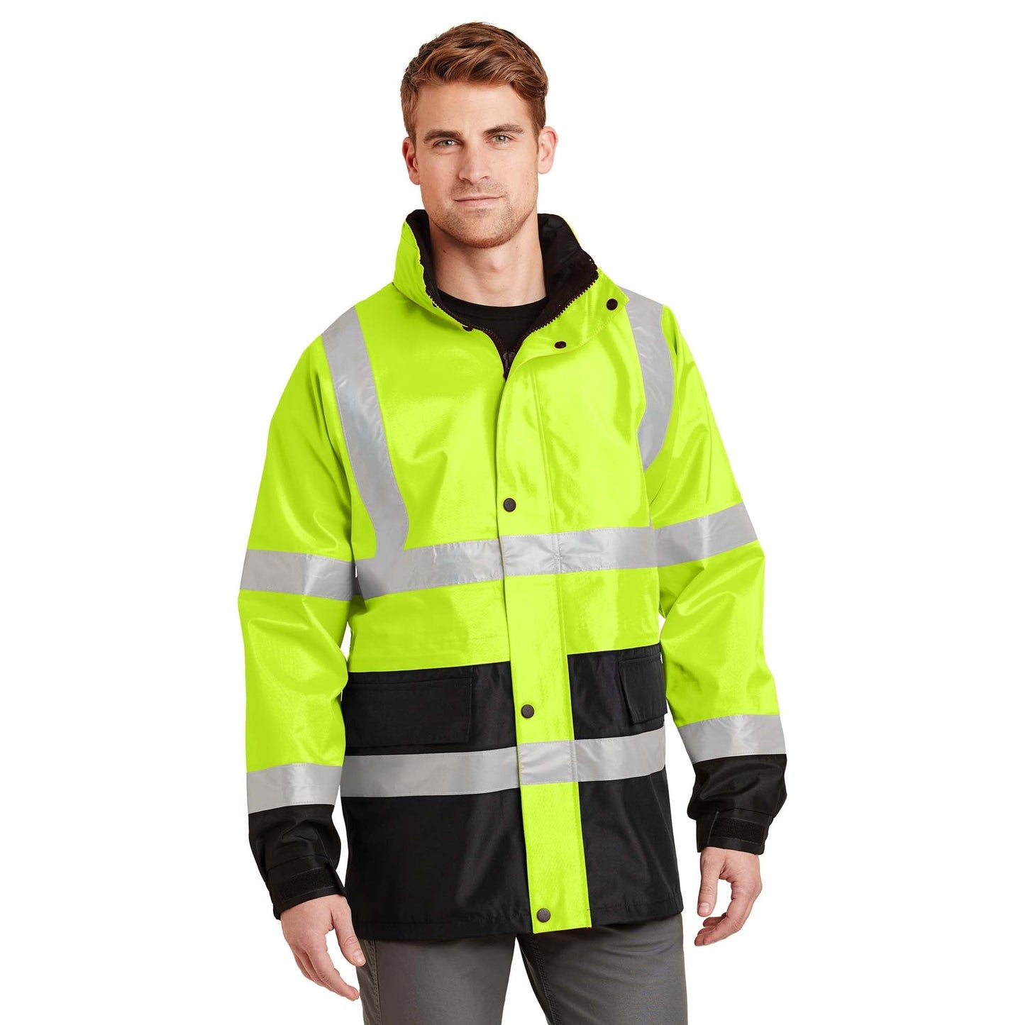Yellow/Lime Safety Jacket - Cornerstone - Waterproof Design