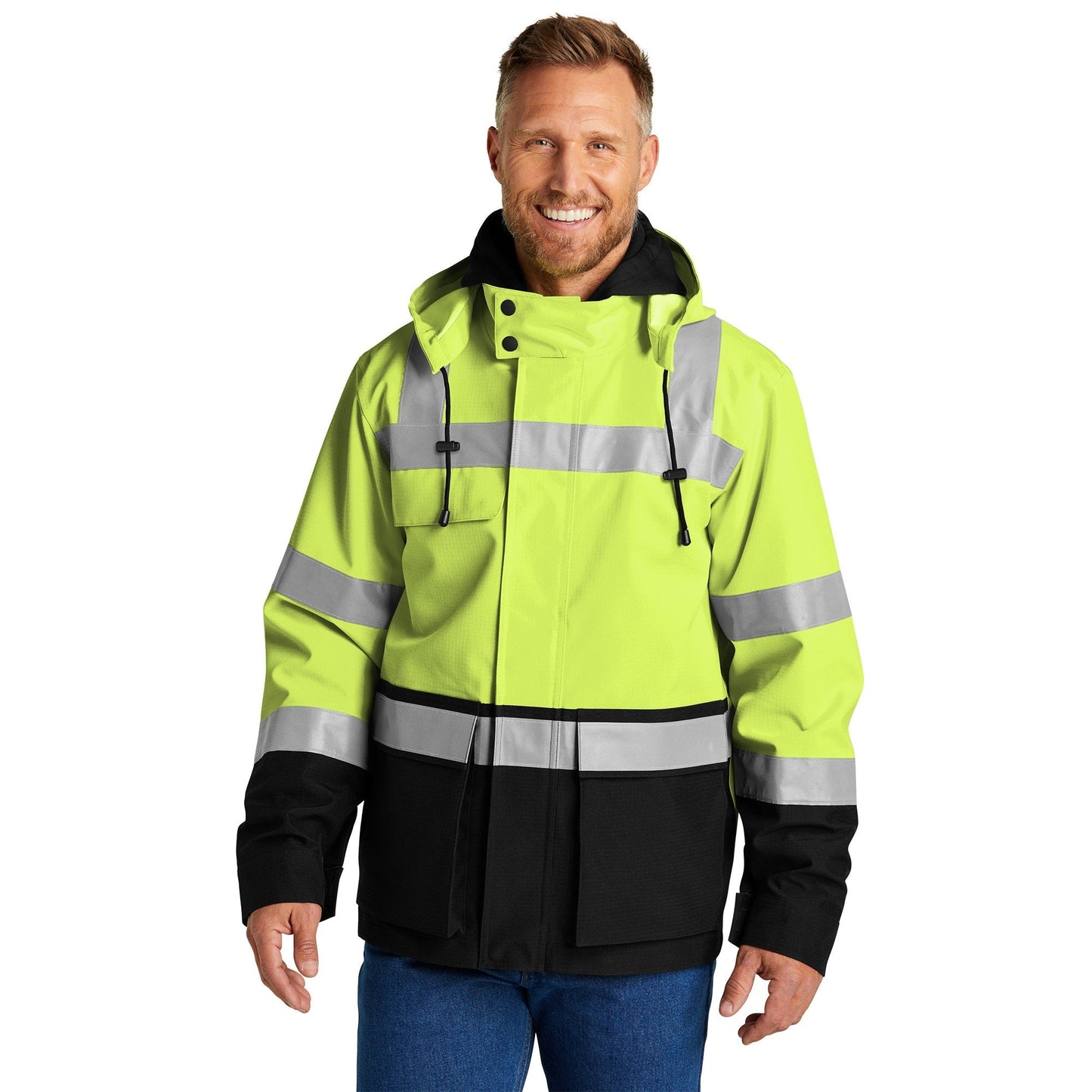 Yellow/Lime Safety Jacket - Cornerstone - Waterproof Shell