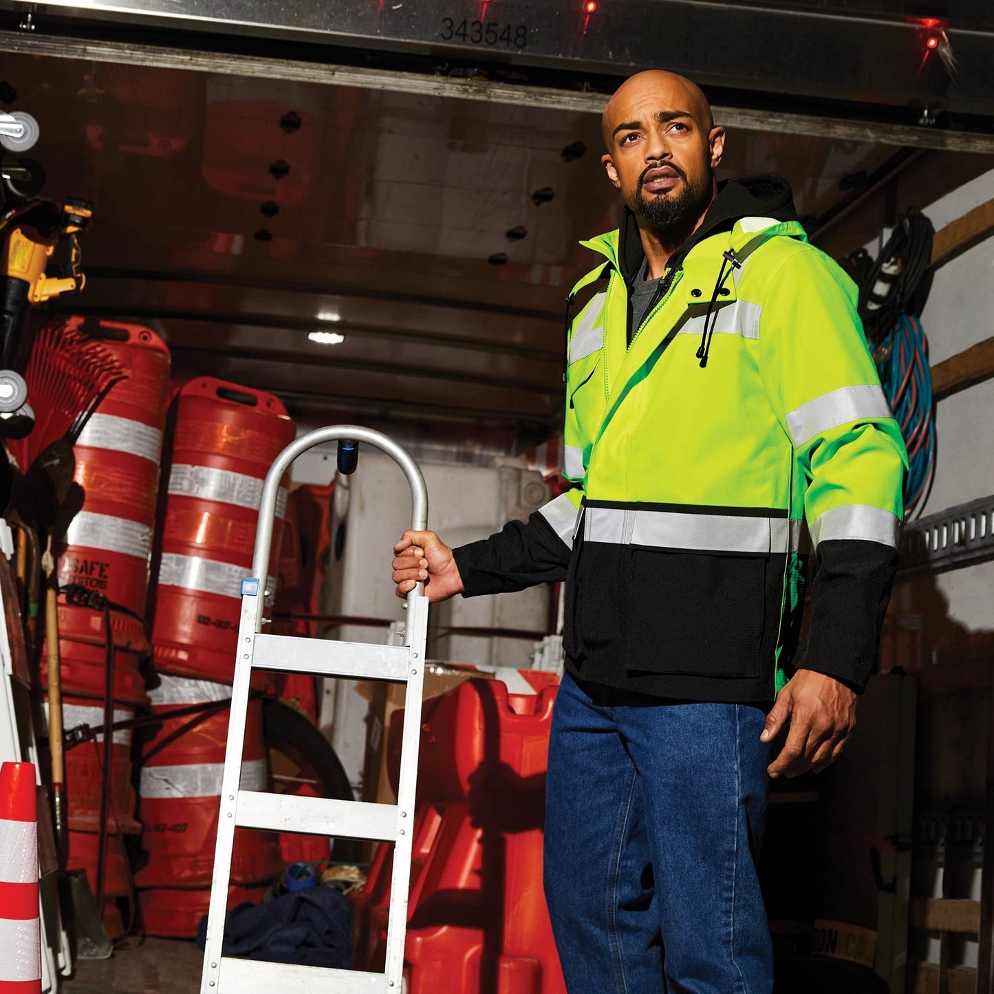 Yellow/Lime Safety Jacket - Cornerstone - Waterproof Shell
