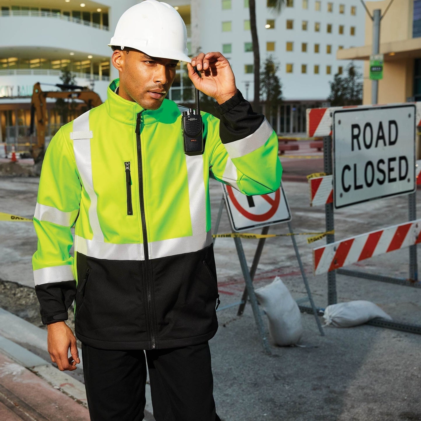 Yellow/Lime Safety Jacket - Cornerstone - Soft Shell
