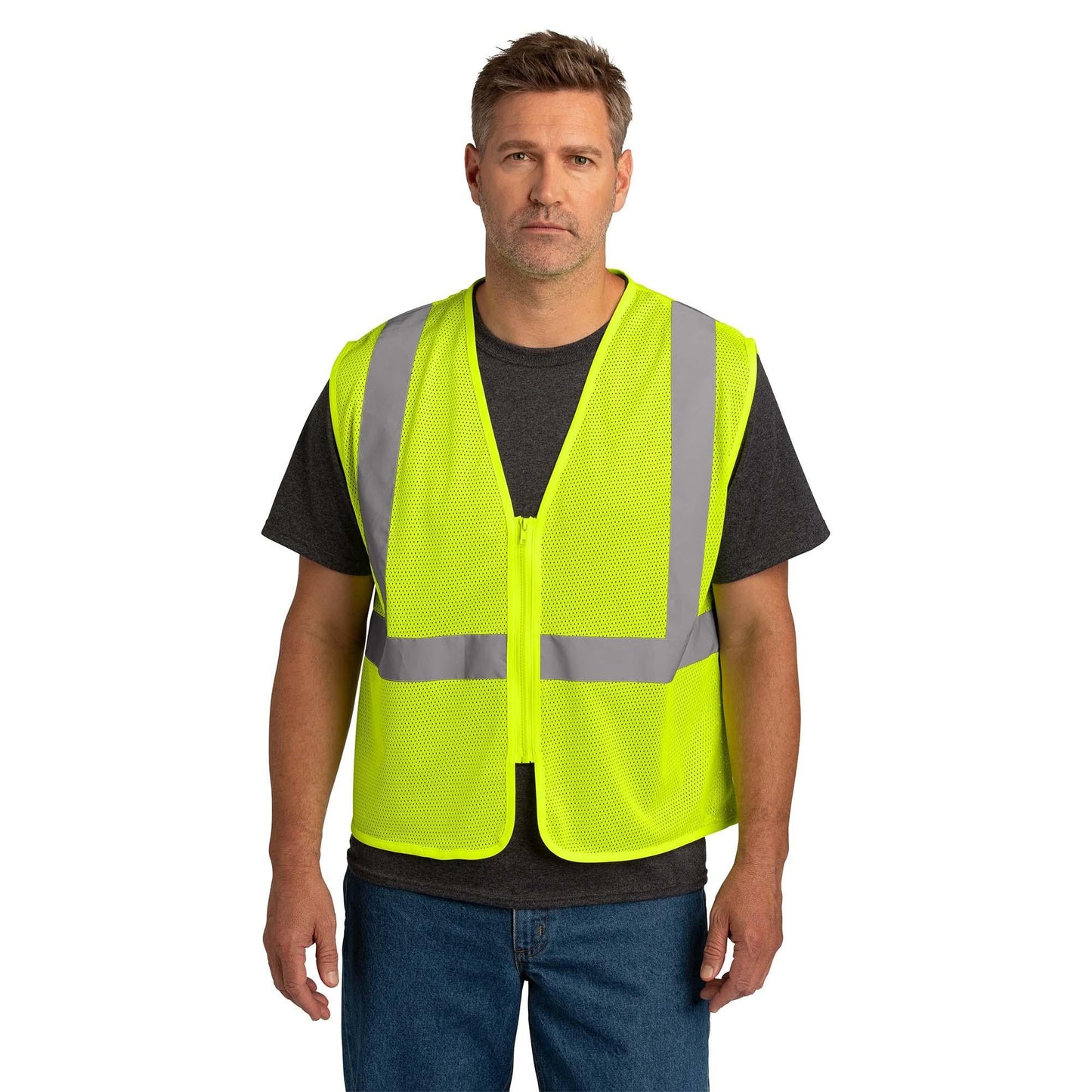 Orange Safety Vests - Cornerstone - Durable Mesh Vest - High Visibility