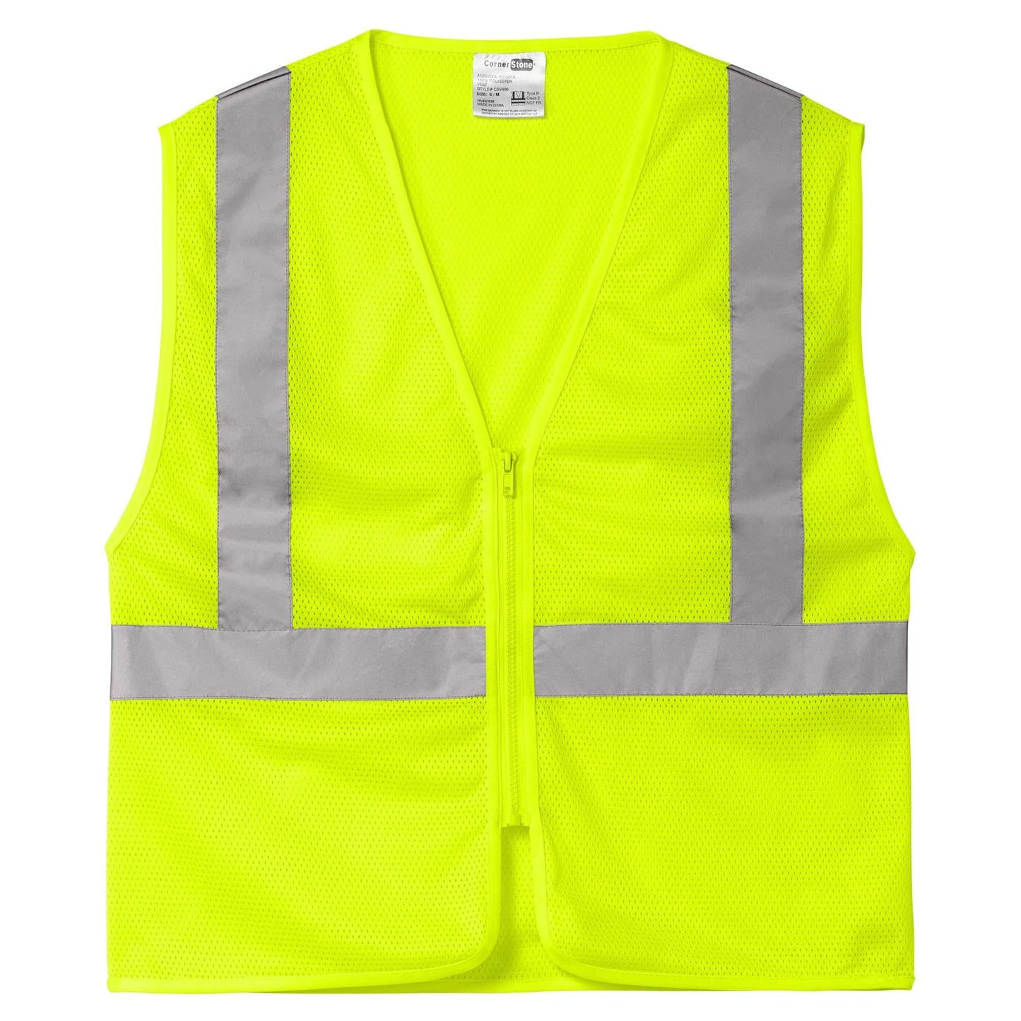 Orange Safety Vests - Cornerstone - Durable Mesh Vest - High Visibility