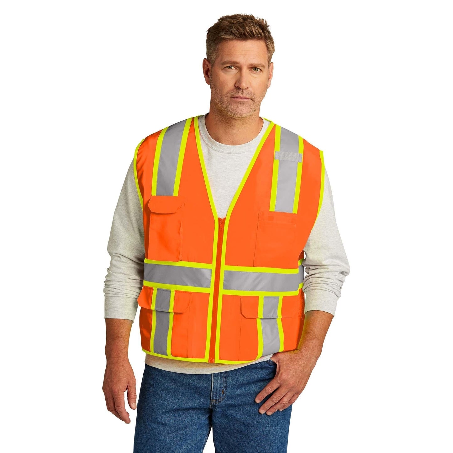 Orange Safety Vests - Cornerstone - Reflective Visibility