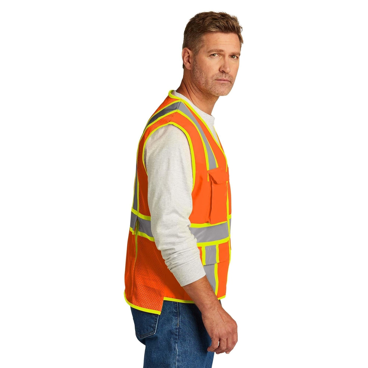 Orange Safety Vests - Cornerstone - Reflective Visibility