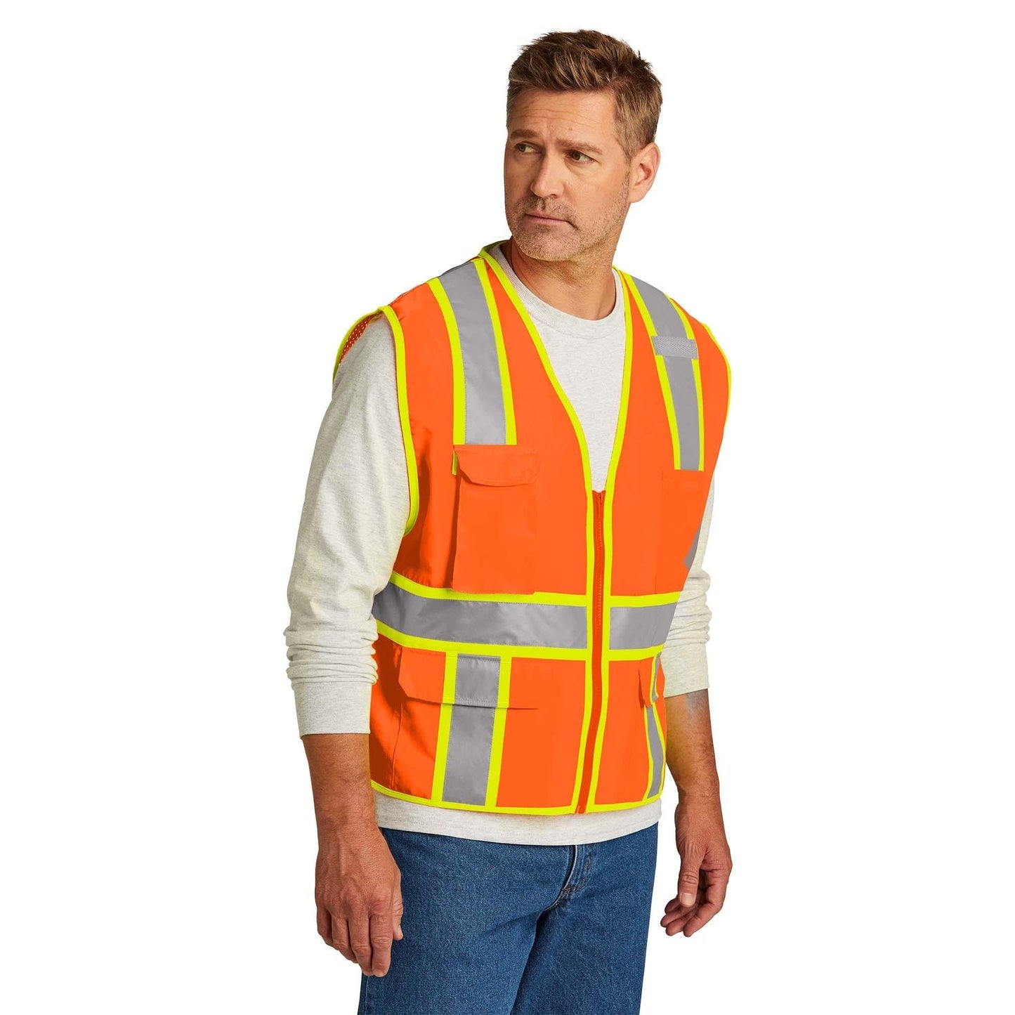 Orange Safety Vests - Cornerstone - Reflective Visibility