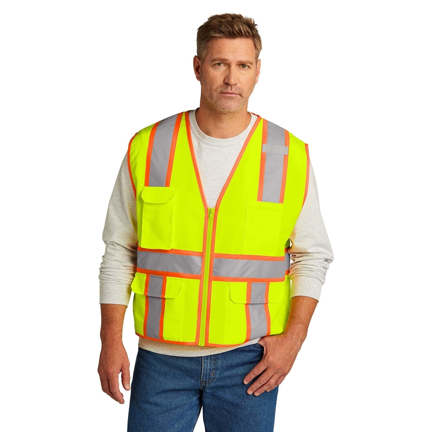 Orange Safety Vests - Cornerstone - Reflective Visibility