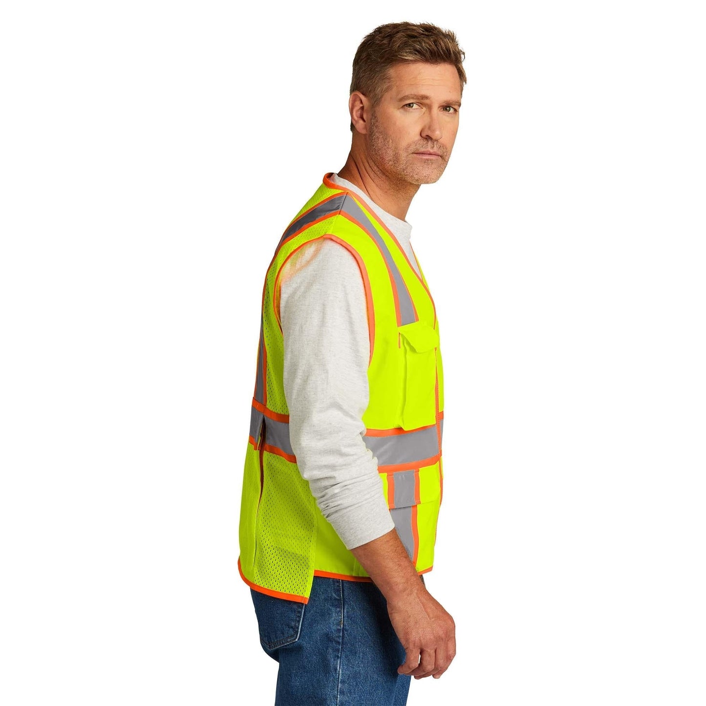 Orange Safety Vests - Cornerstone - Reflective Visibility