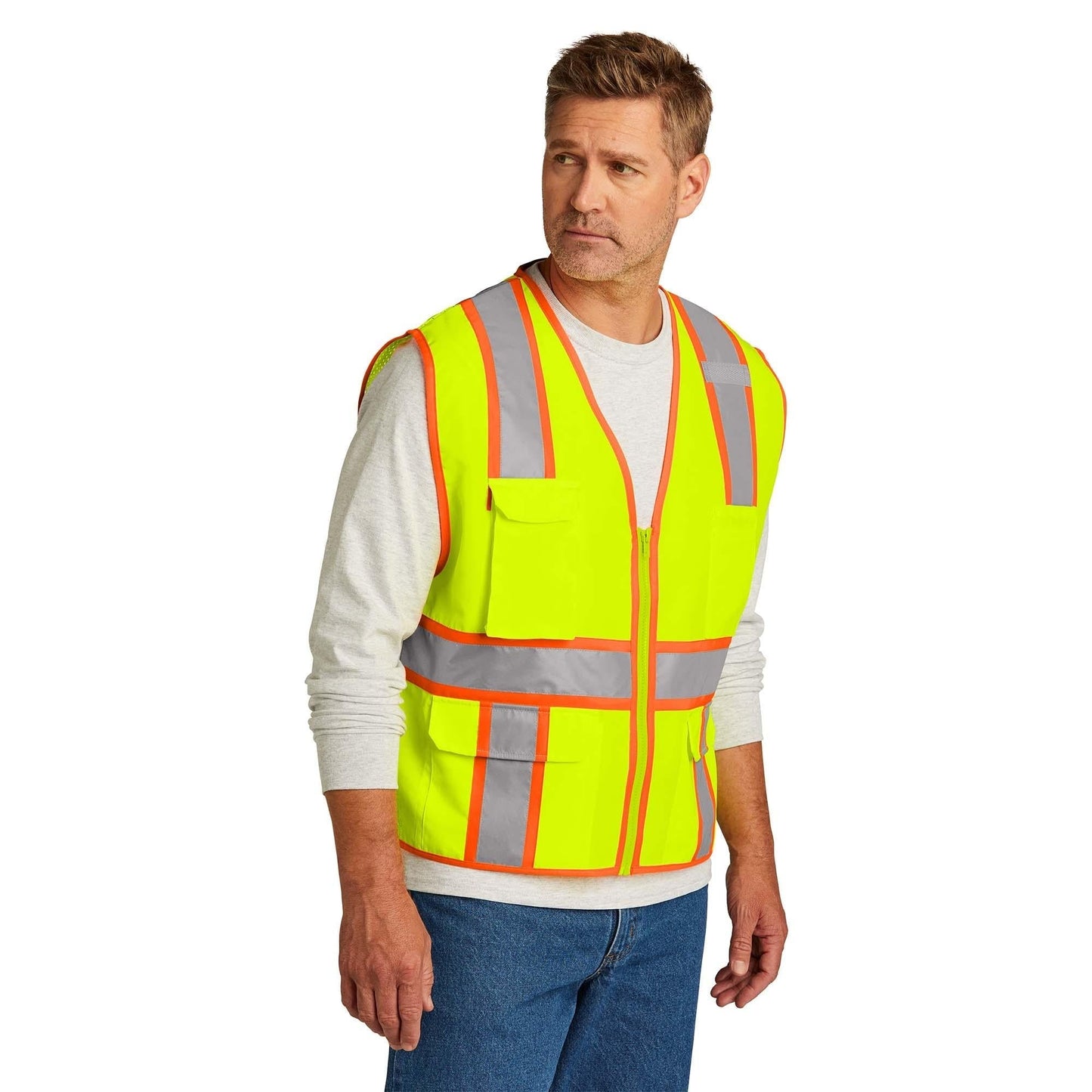 Orange Safety Vests - Cornerstone - Reflective Visibility