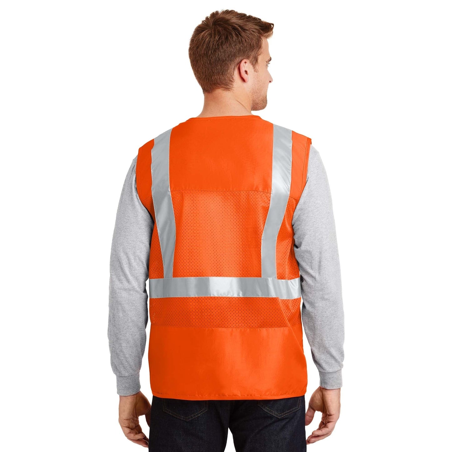 Safety Orange Vest - Cornerstone - Reflective Design