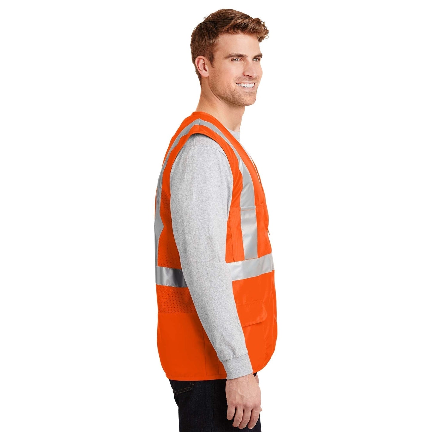 Safety Orange Vest - Cornerstone - Reflective Design
