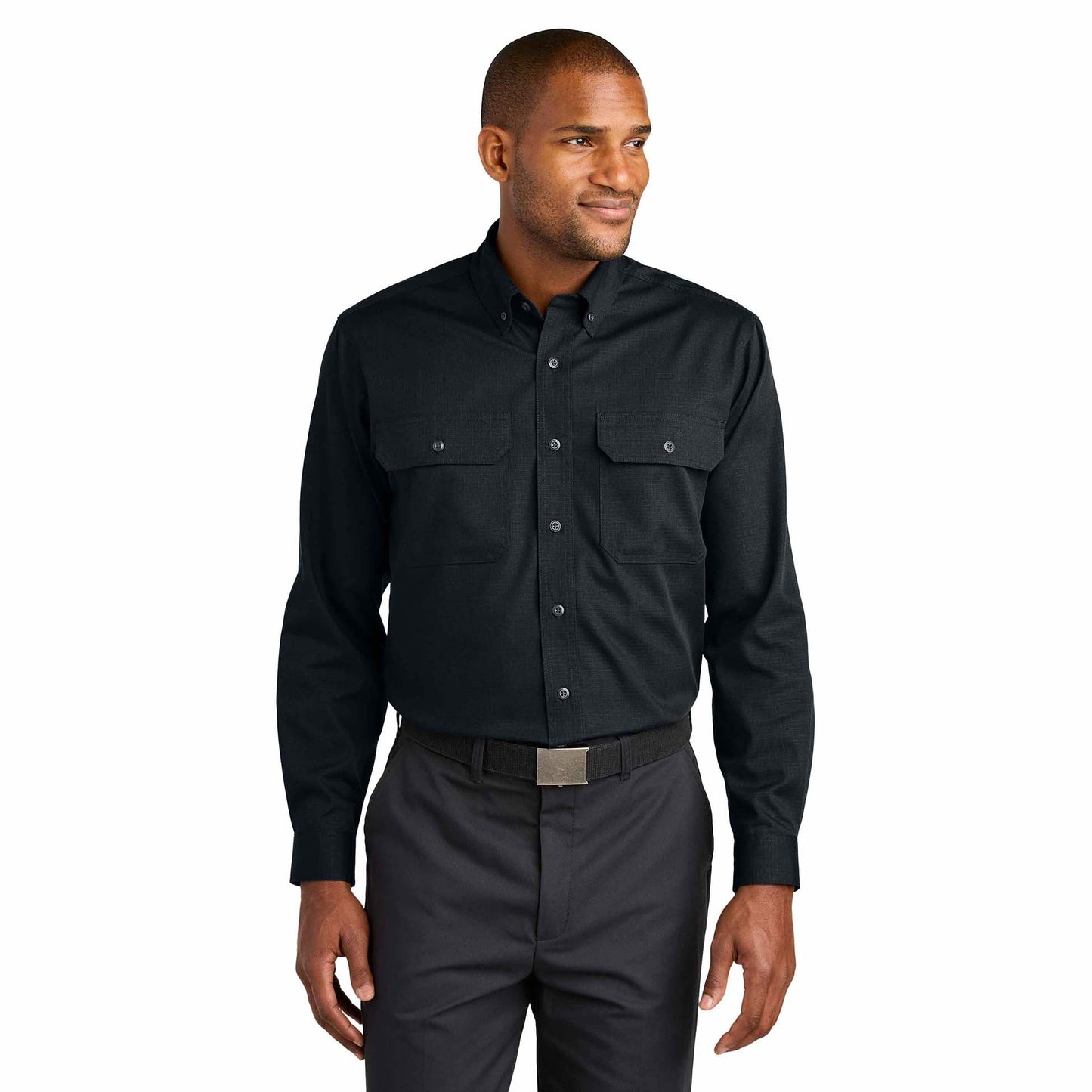 Black Button Up Shirt - Cornerstone - Durable Fabric