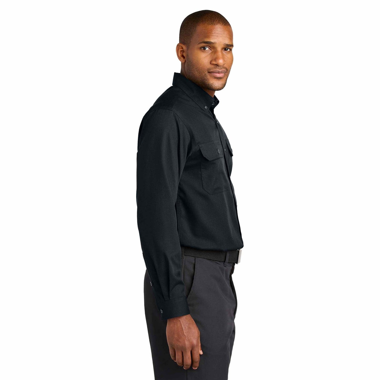 Black Button Up Shirt - Cornerstone - Durable Fabric