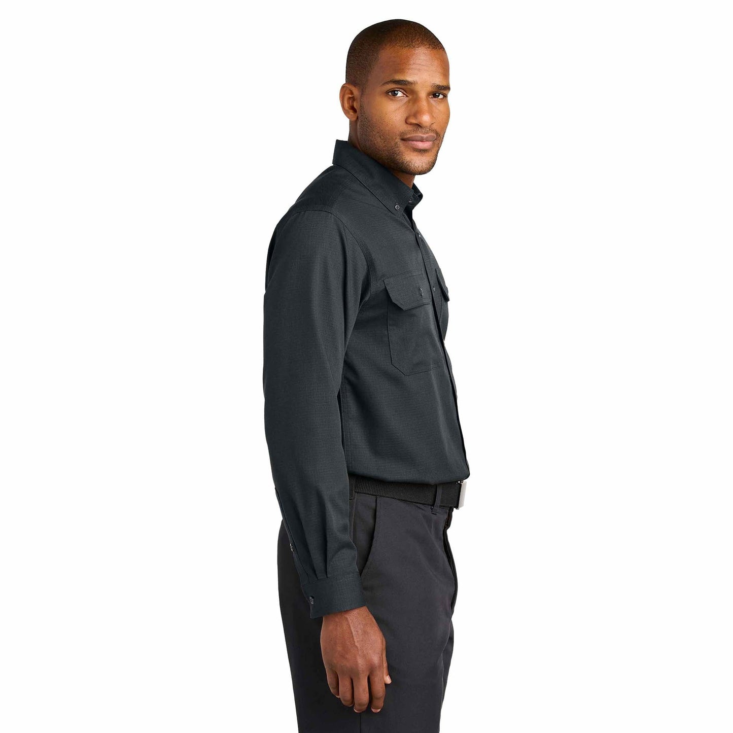 Black Button Up Shirt - Cornerstone - Durable Fabric