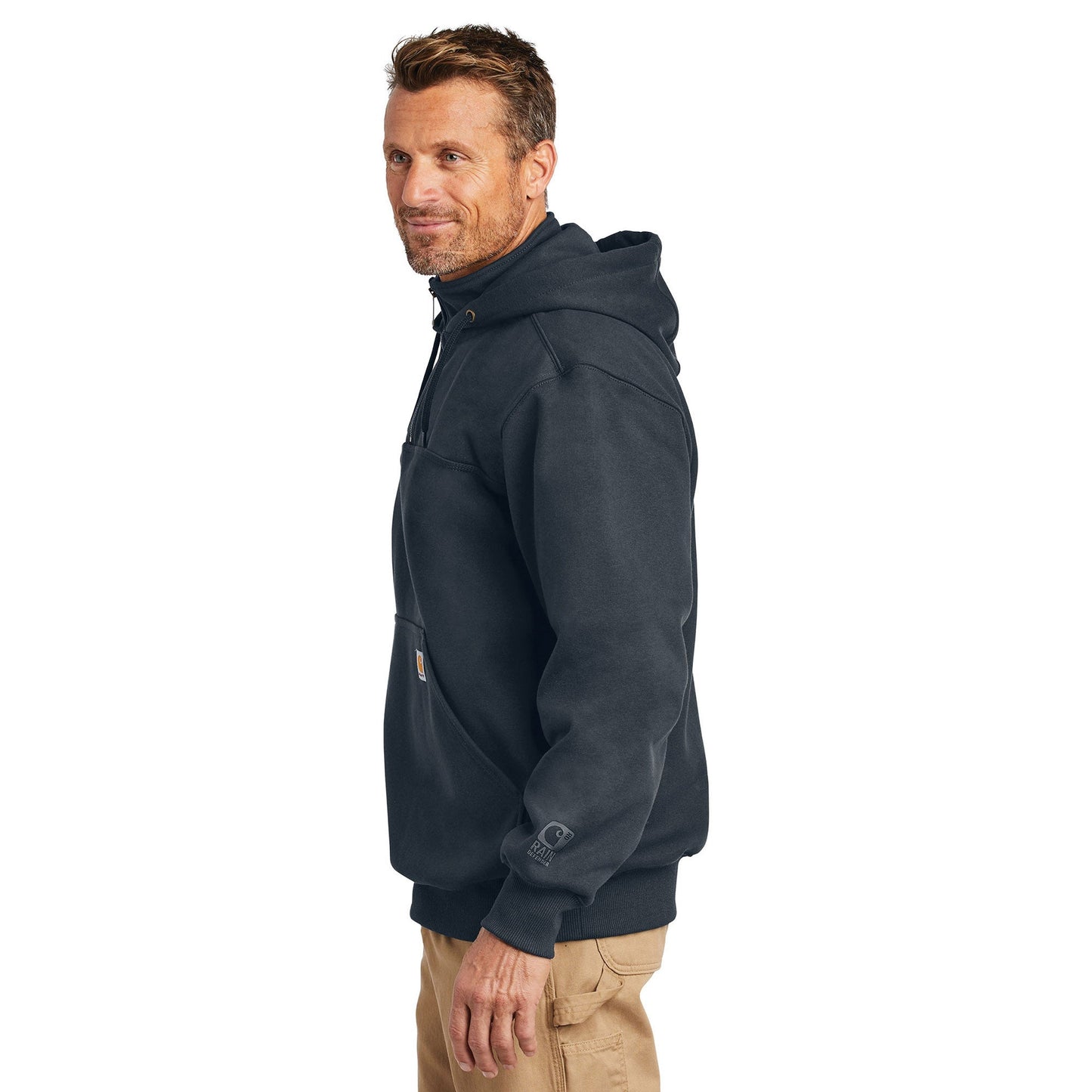 Black Sweatshirt - Carhartt - Durable Hooded Mock