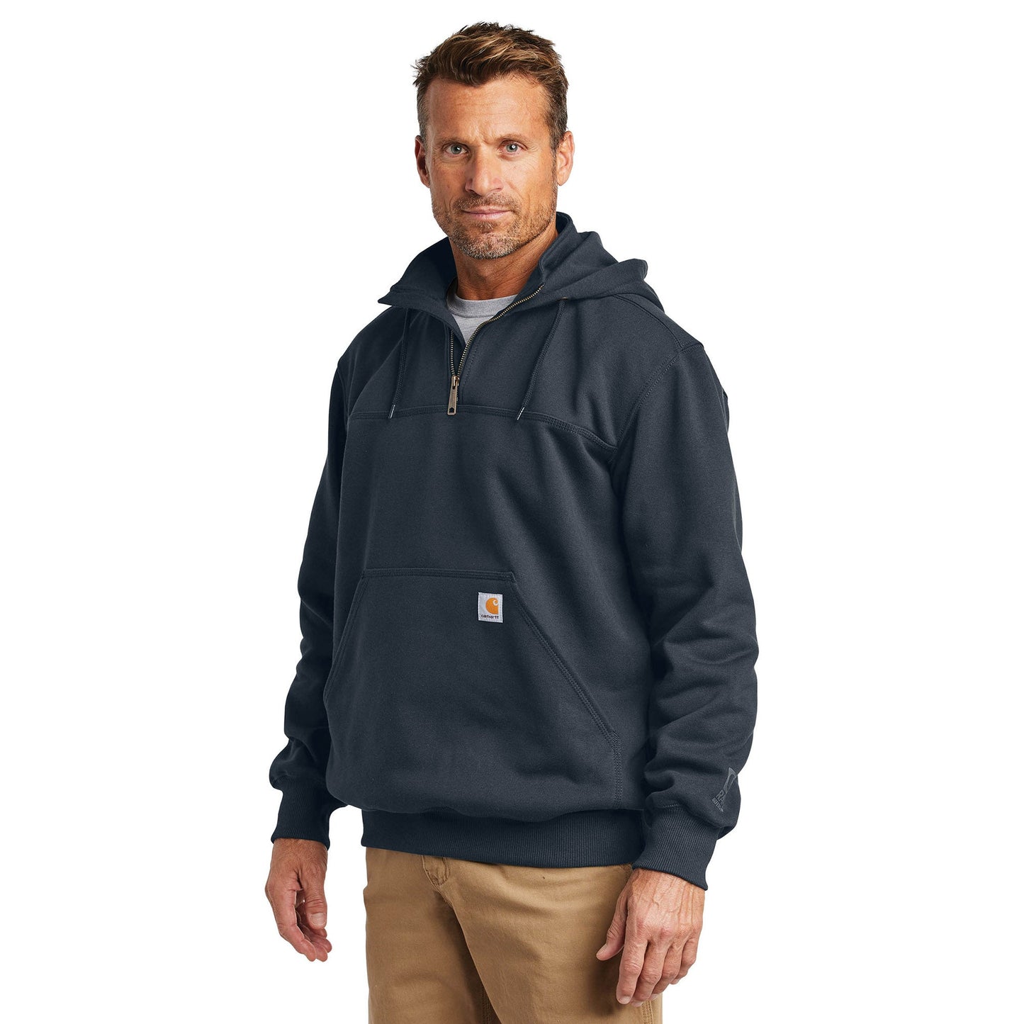 Black Sweatshirt - Carhartt - Durable Hooded Mock