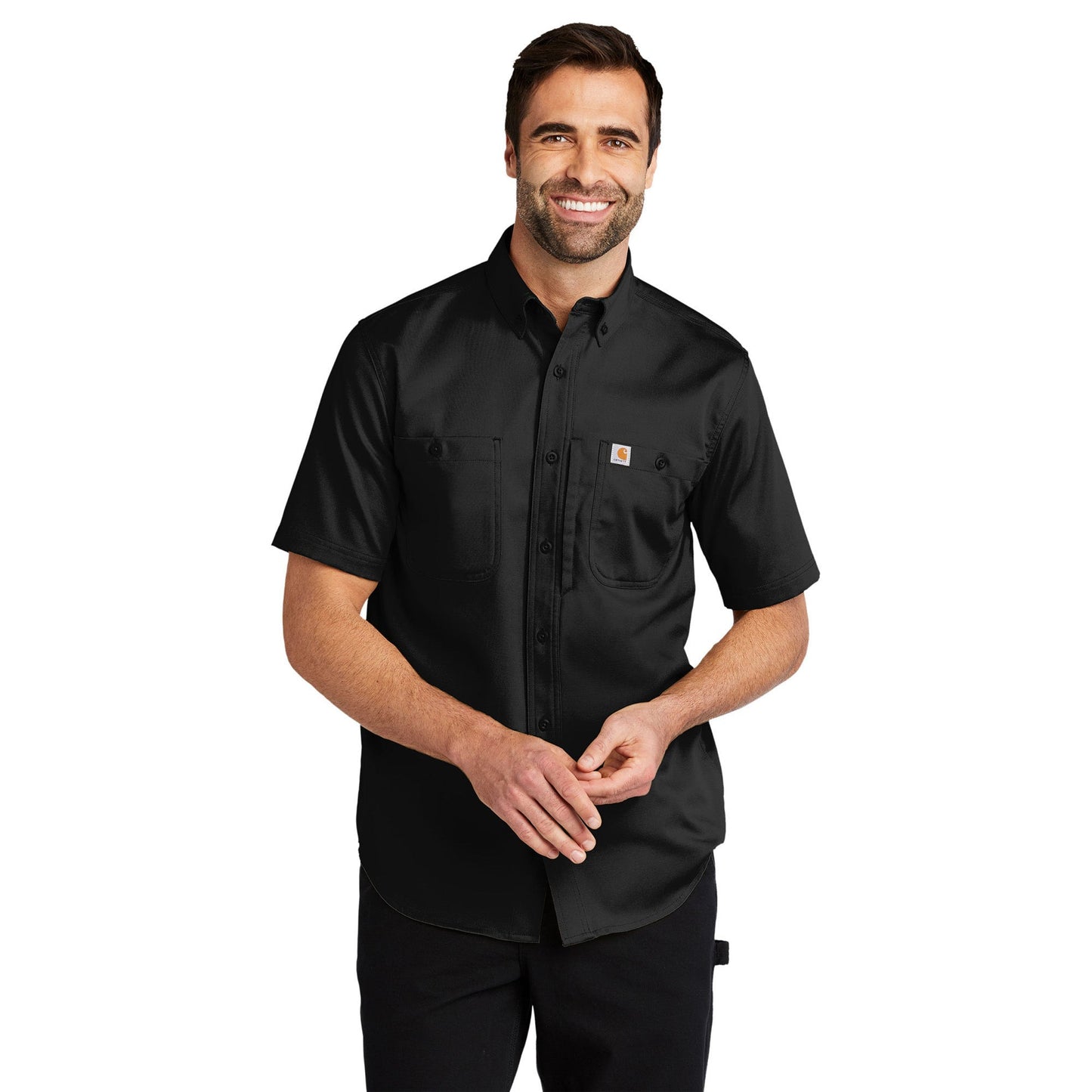 Black Button Up Shirt - Carhartt - Rugged Flex Design