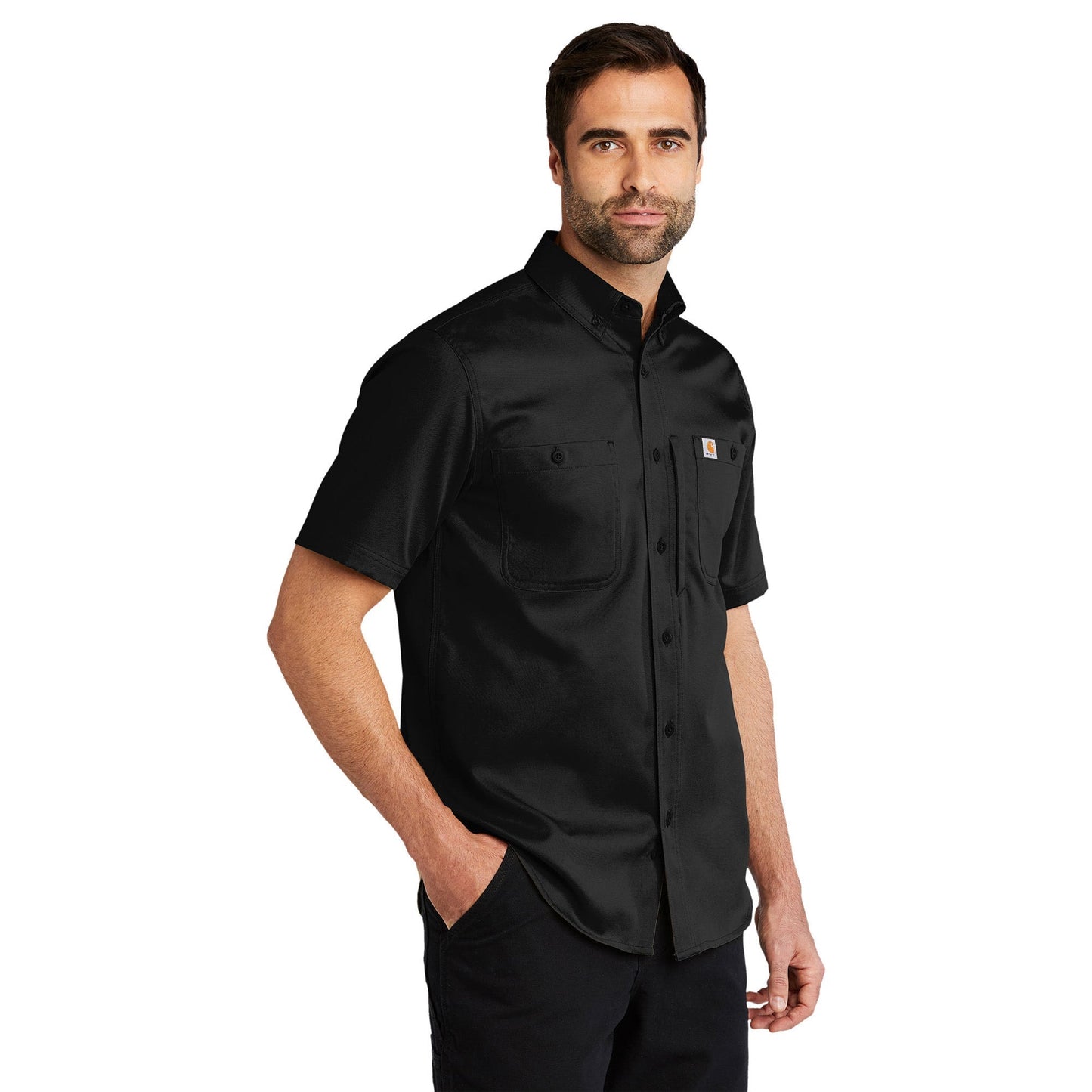 Black Button Up Shirt - Carhartt - Rugged Flex Design