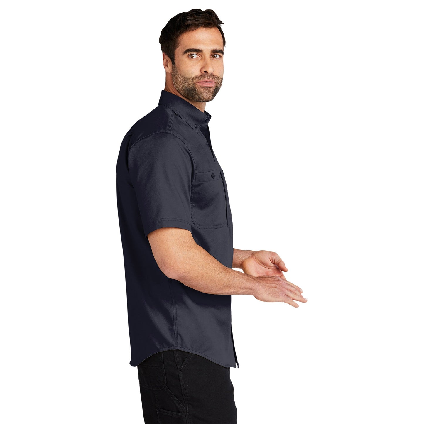 Black Button Up Shirt - Carhartt - Rugged Flex Design
