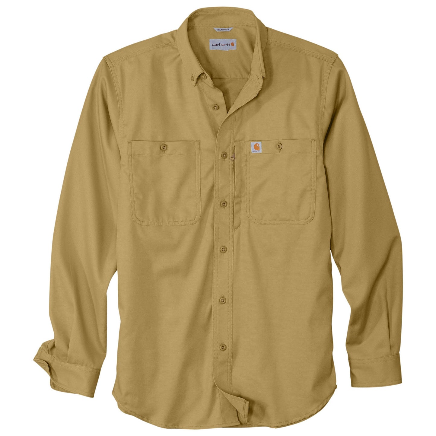 Dark Khaki Button Up Shirt - Carhartt - Rugged Flex