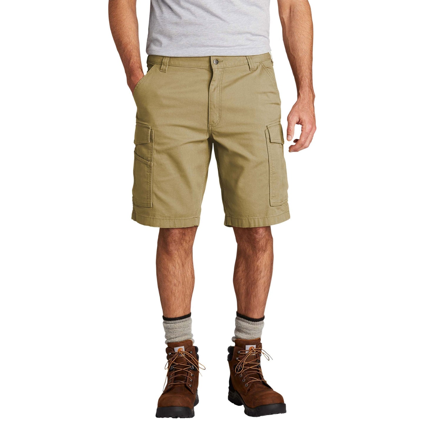 Dark Khaki Shorts - Carhartt - Durable Flex Design