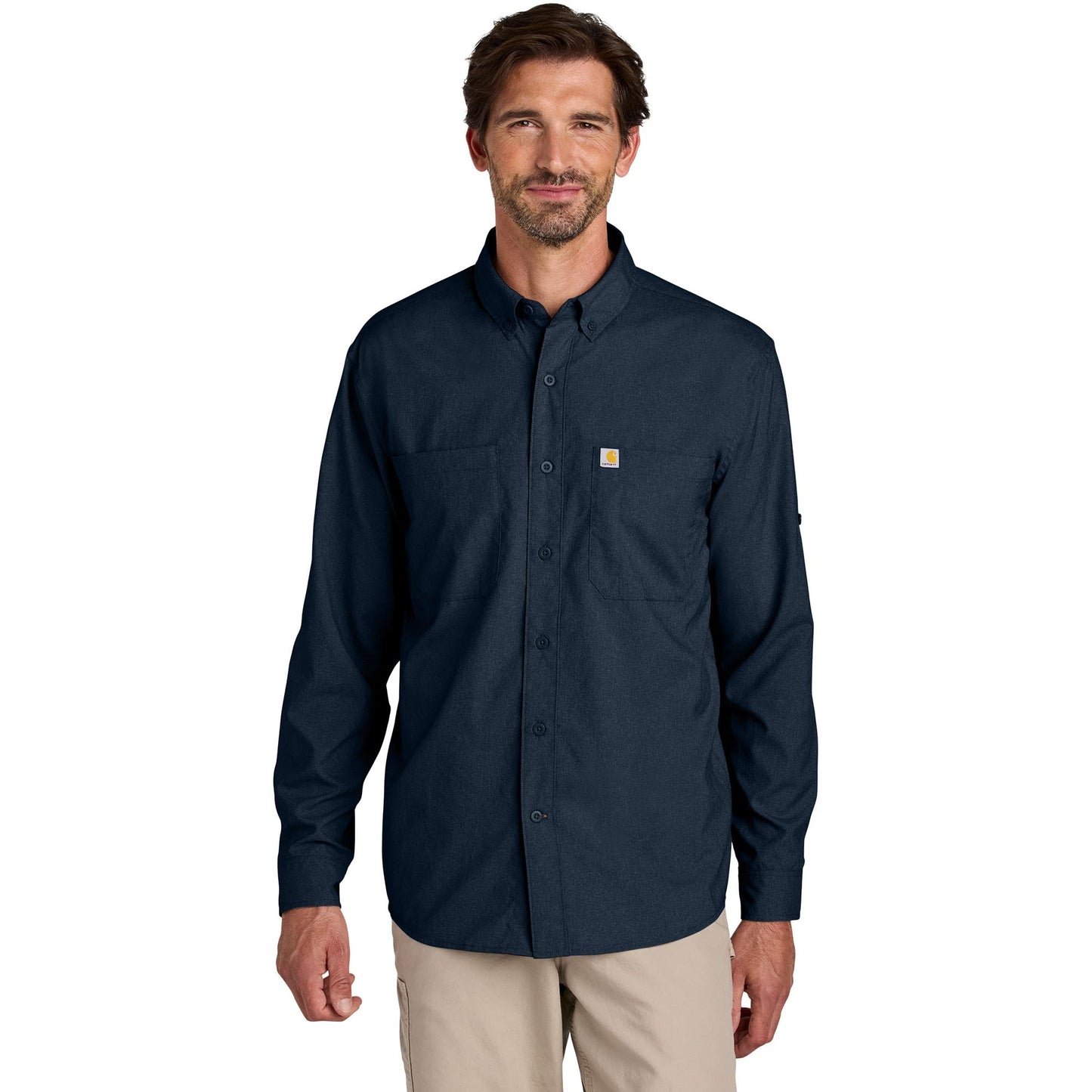 Dark Khaki Button Up Shirt - Carhartt - Sun Defender