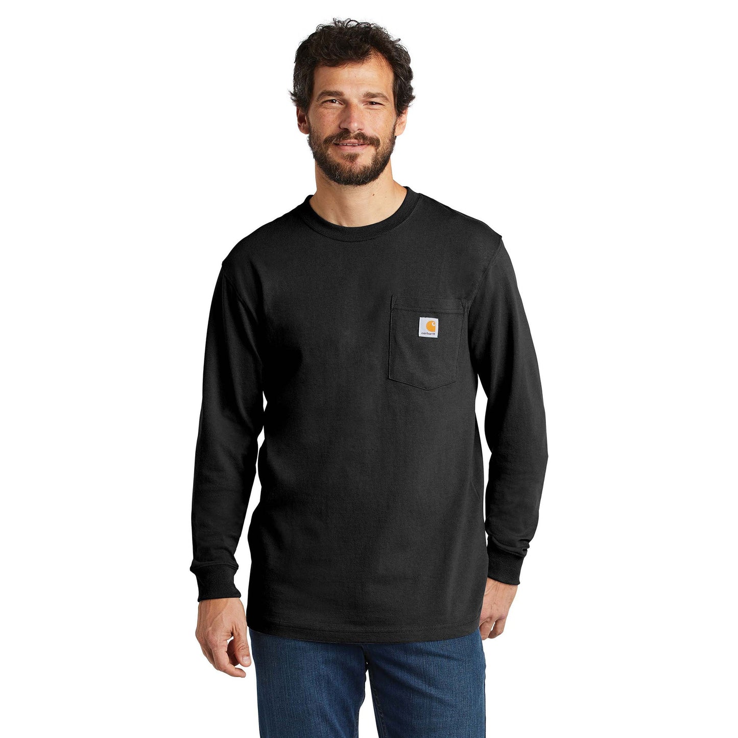 Black T-Shirts - Carhartt - Durable Cotton Long Sleeve