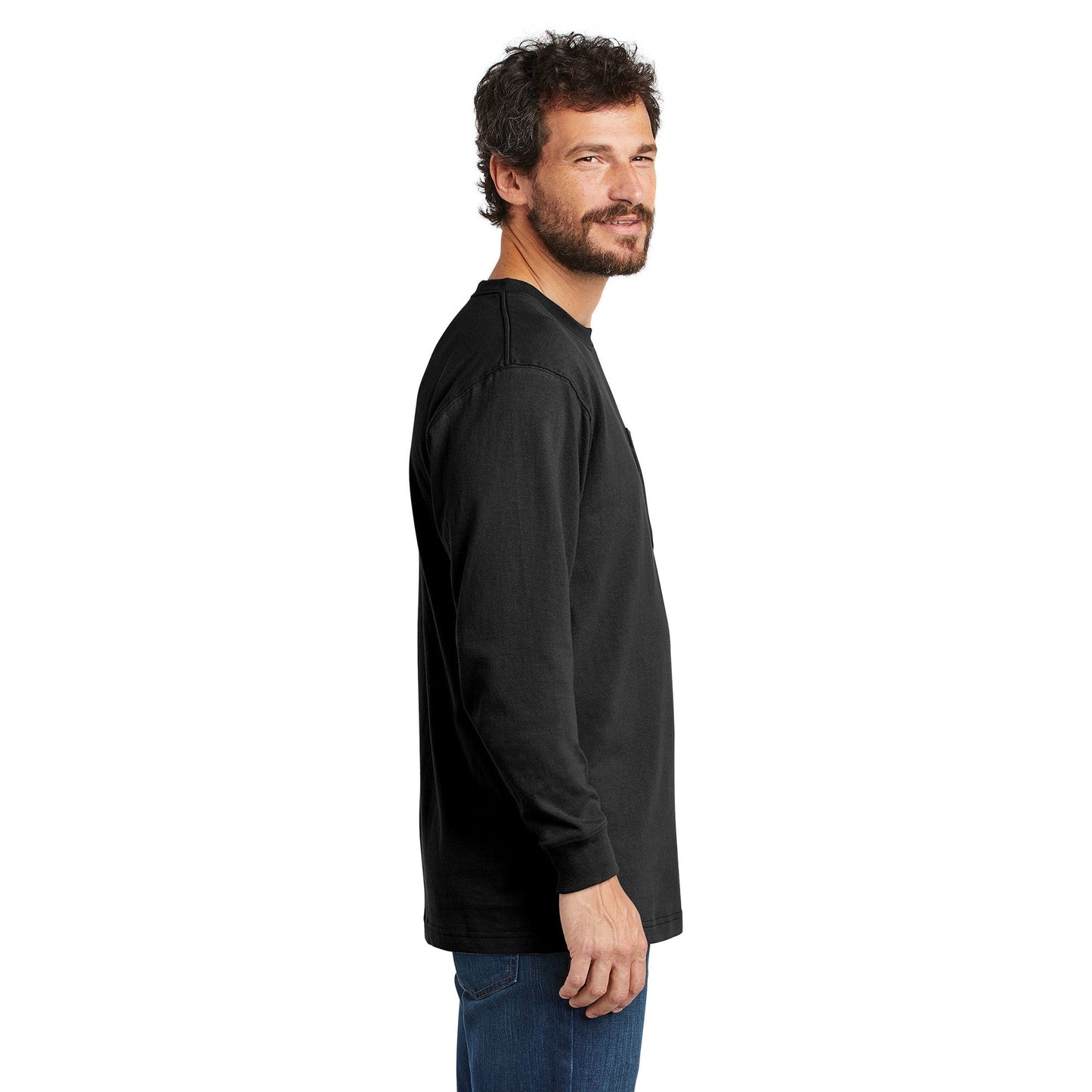 Black T-Shirts - Carhartt - Durable Cotton Long Sleeve