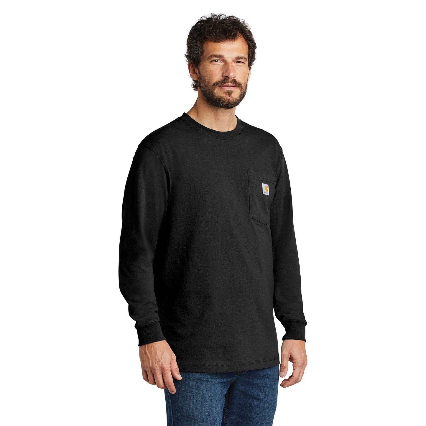 Black T-Shirts - Carhartt - Durable Cotton Long Sleeve