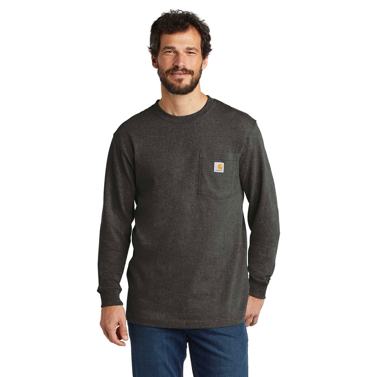 Black T-Shirts - Carhartt - Durable Cotton Long Sleeve