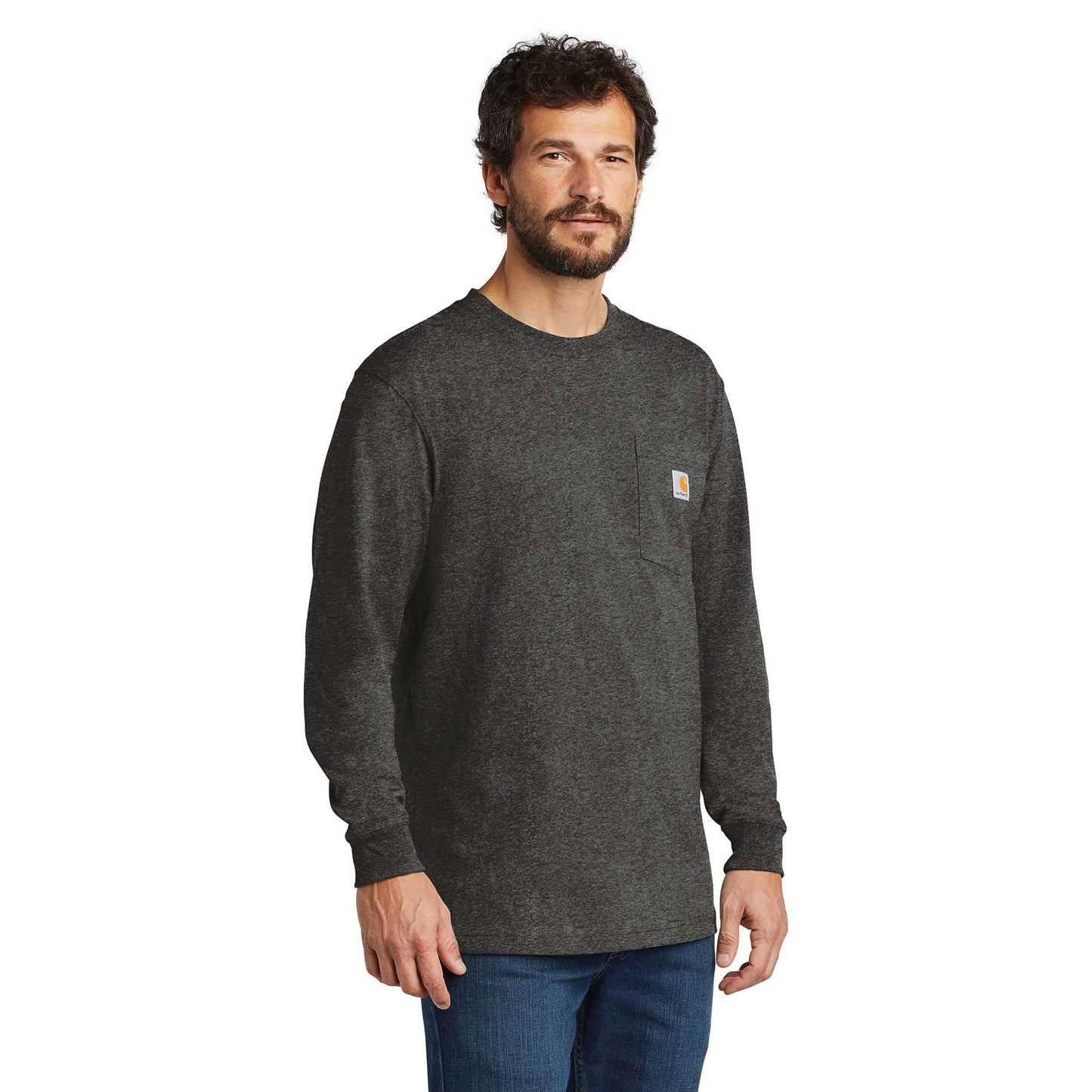 Black T-Shirts - Carhartt - Durable Cotton Long Sleeve