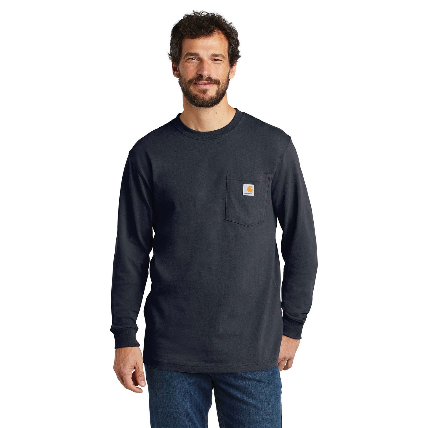 Black T-Shirts - Carhartt - Durable Cotton Long Sleeve