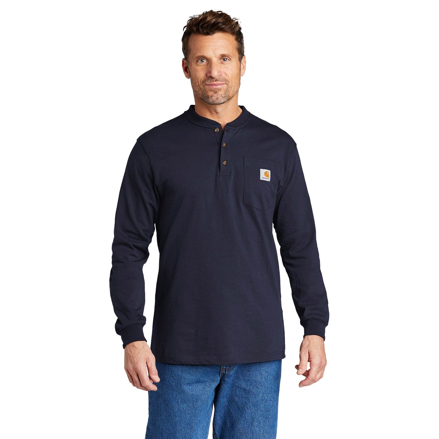 Black Durable Henley Shirt - Carhartt - Comfortable Fit