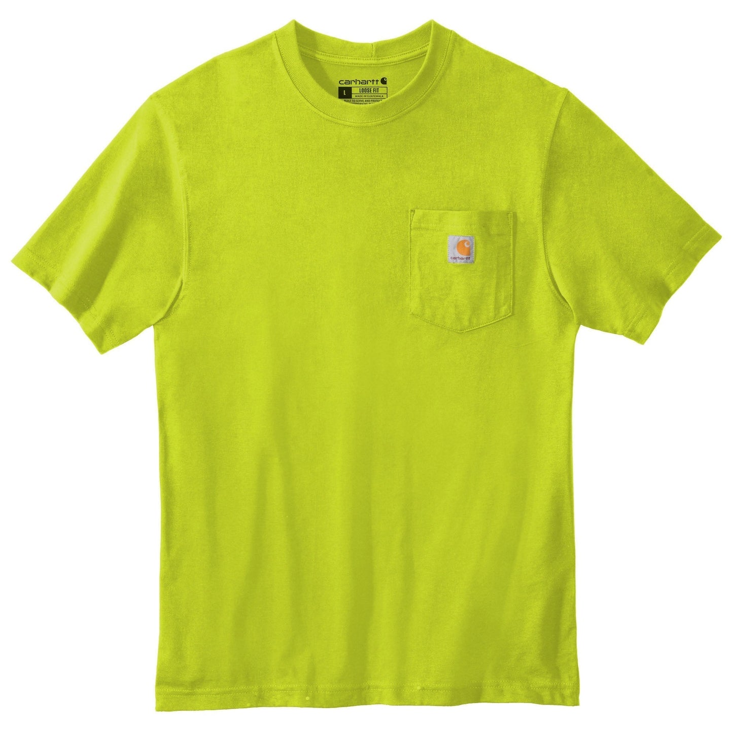 Brite Lime T-Shirts - Carhartt - Pocket Short Sleeve