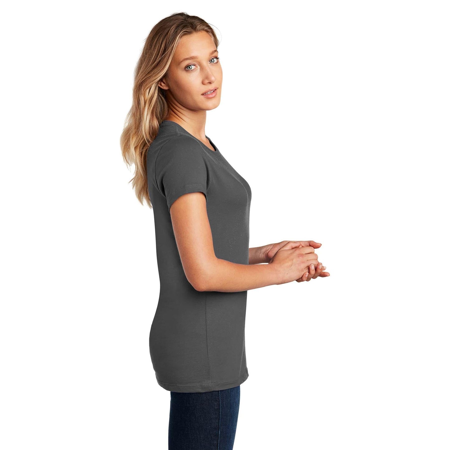 Jet Black T-Shirt - District - Soft Cotton - Comfortable Fit