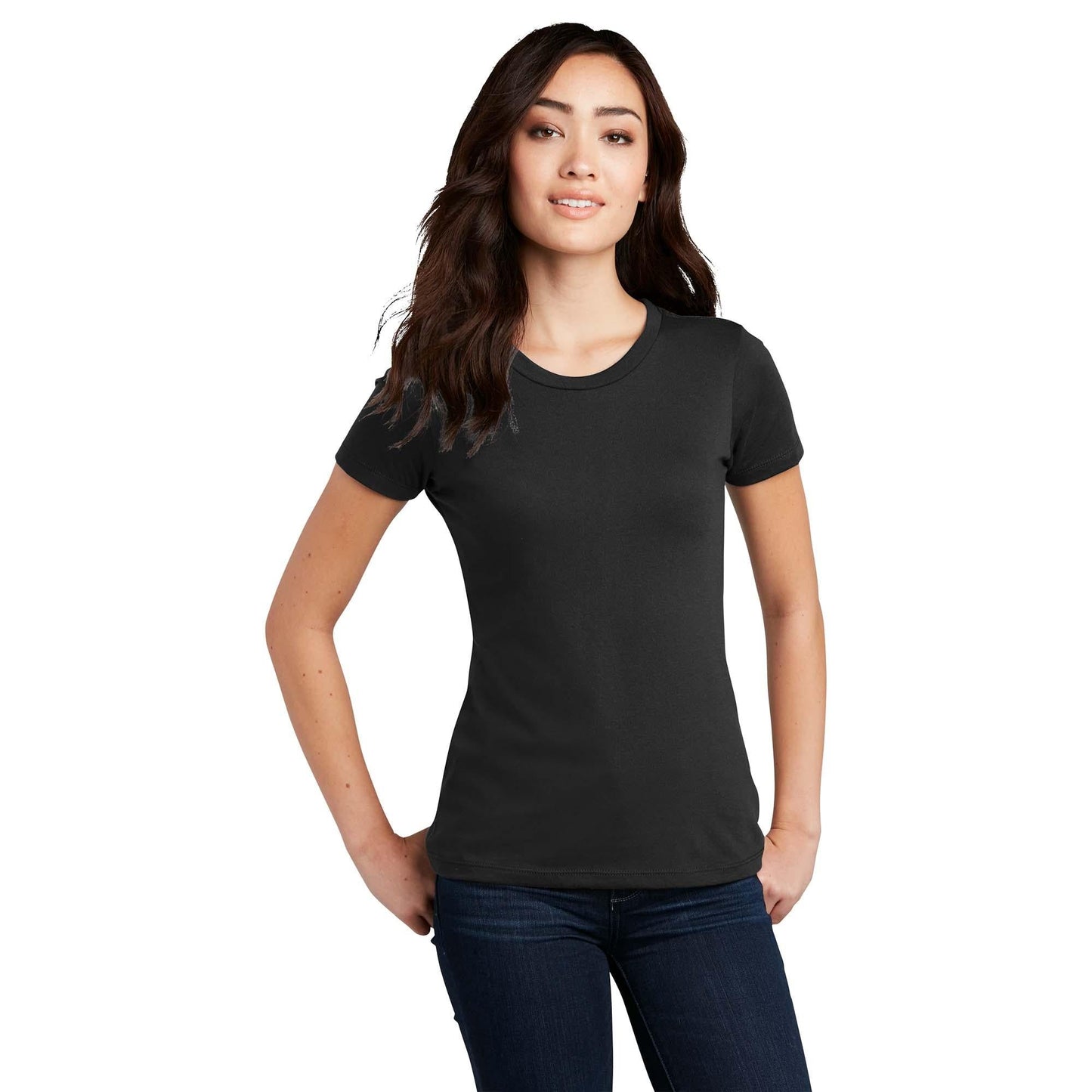 Black T-Shirt - District - Comfortable Blend Fabric