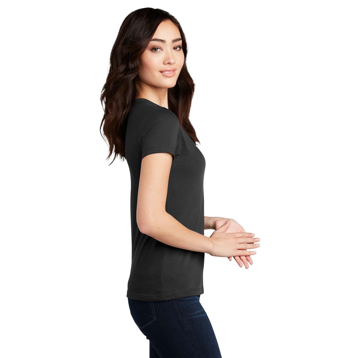 Black T-Shirt - District - Comfortable Blend Fabric