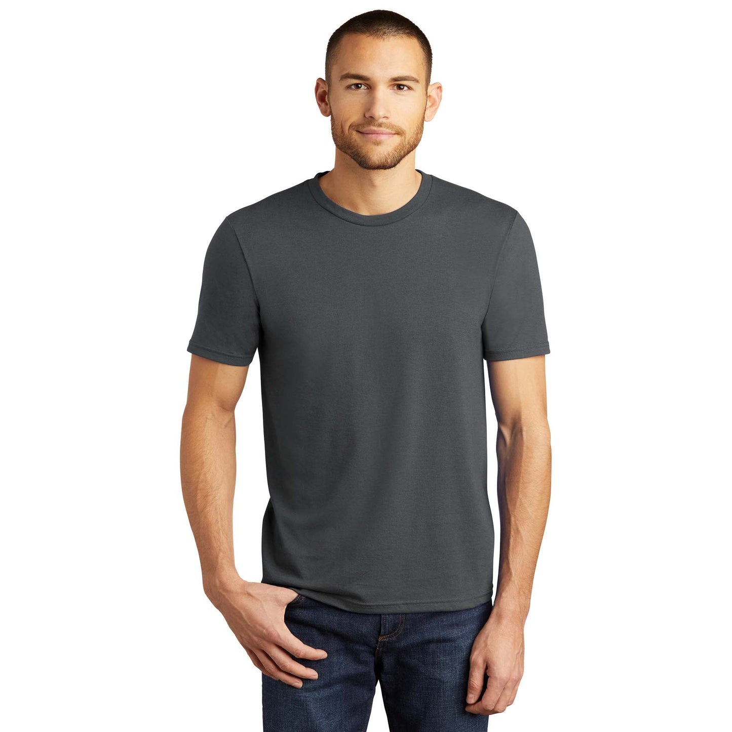 White T-Shirts - District - Soft Cotton Blend - Casual Wear