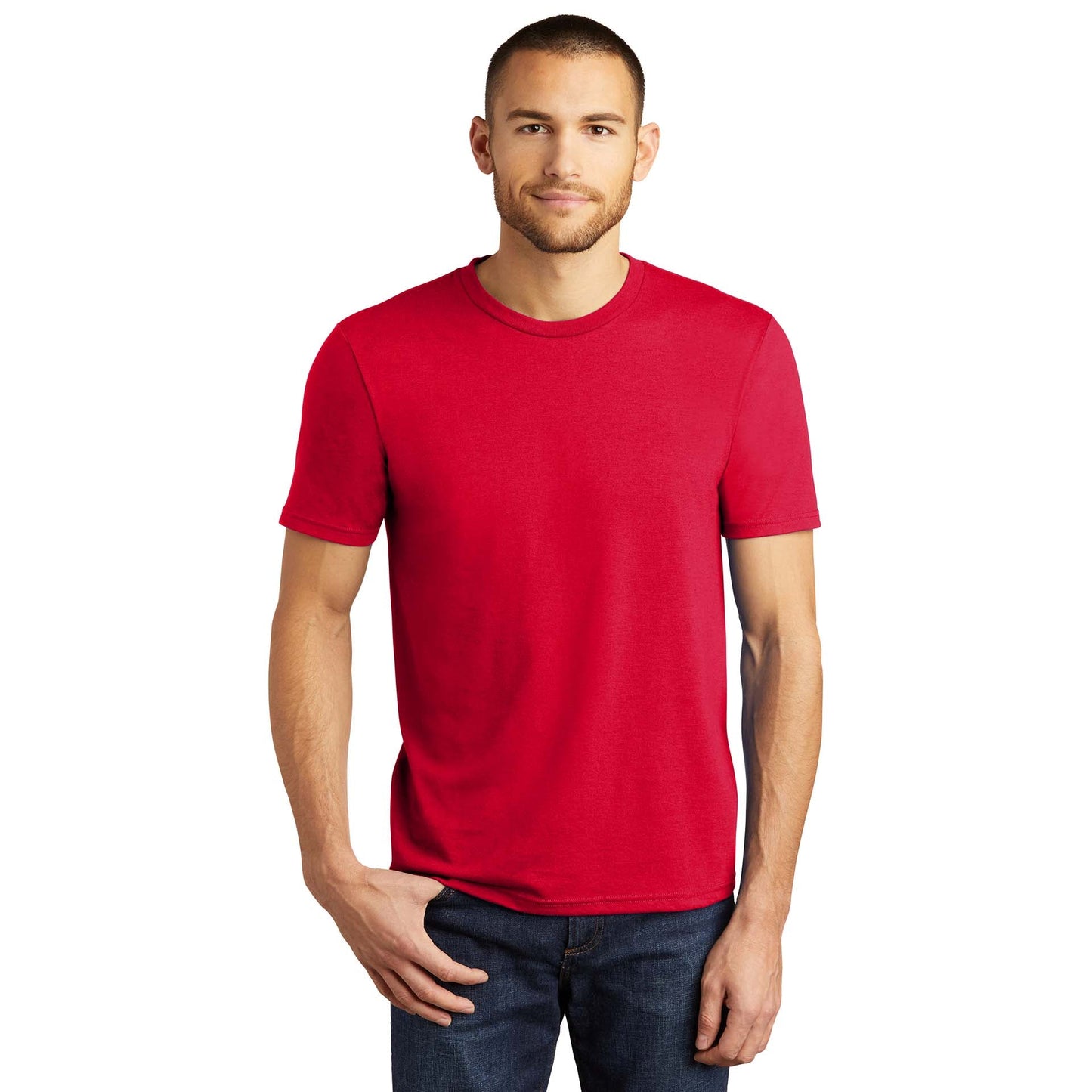 White T-Shirts - District - Soft Cotton Blend - Casual Wear