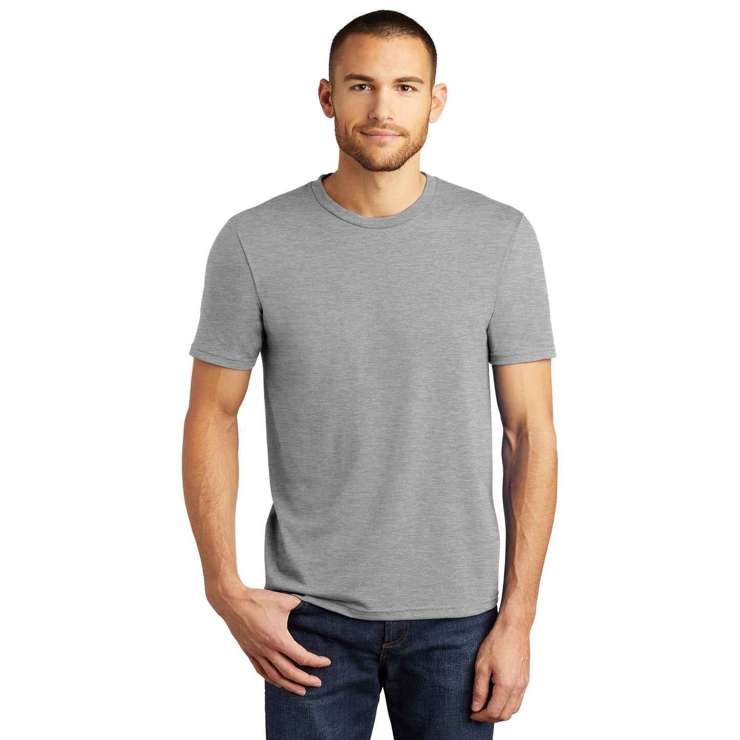 White T-Shirts - District - Soft Cotton Blend - Casual Wear