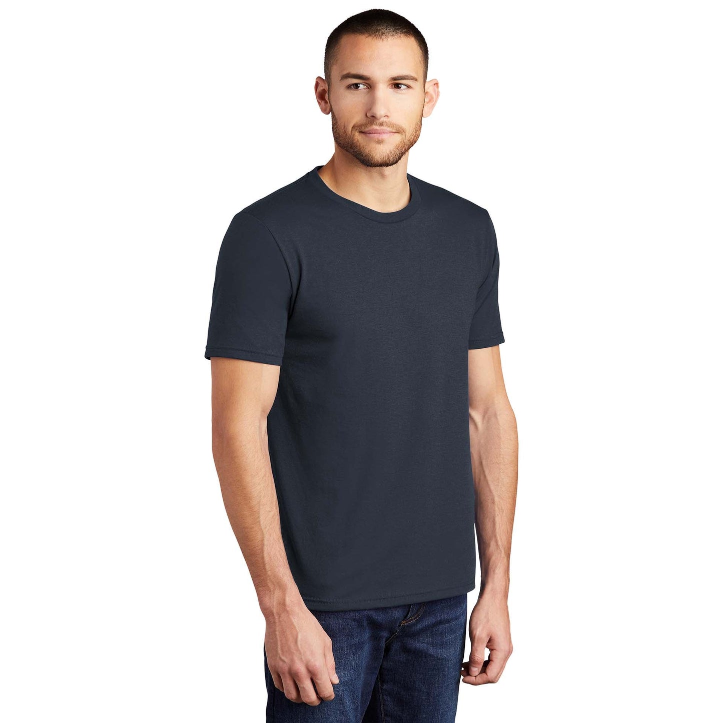 White T-Shirts - District - Soft Cotton Blend - Casual Wear