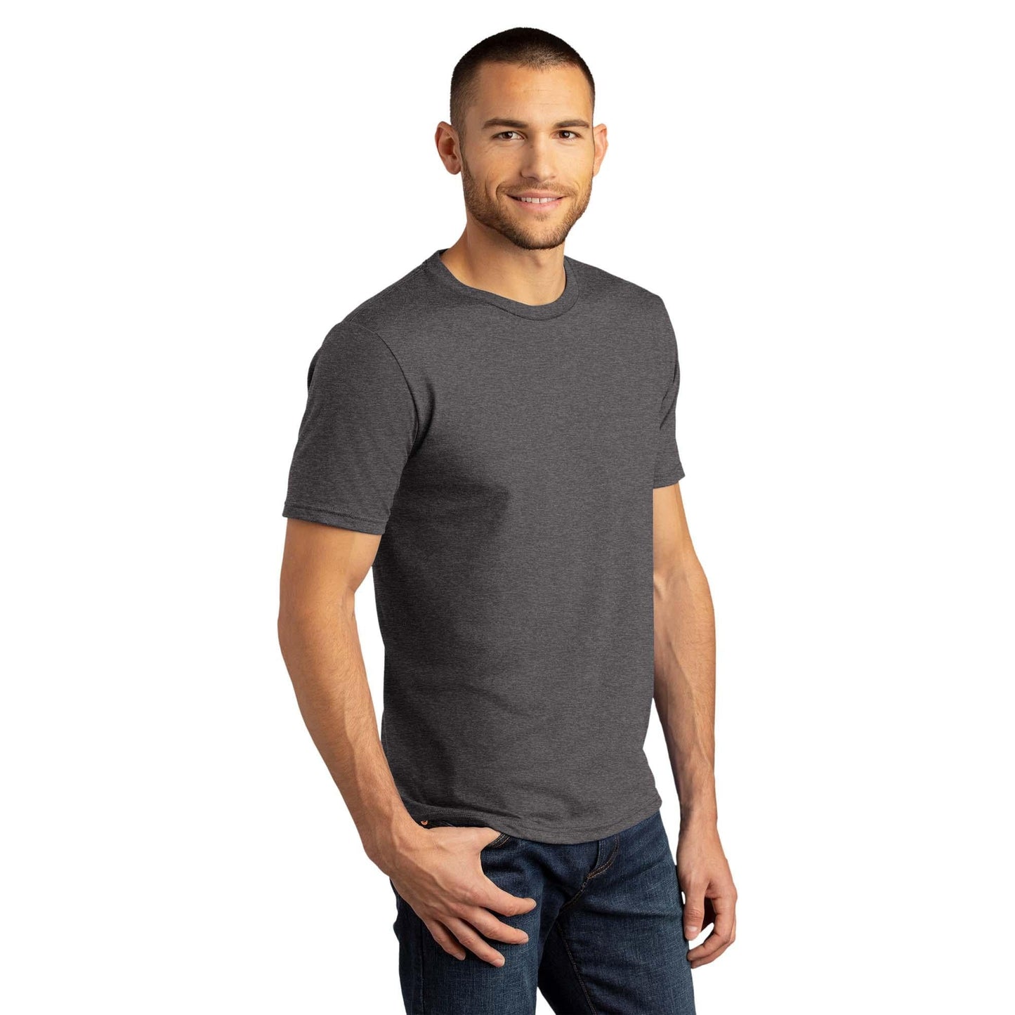 Black T-Shirts - District - Comfortable Tri-Blend - Soft Fabric
