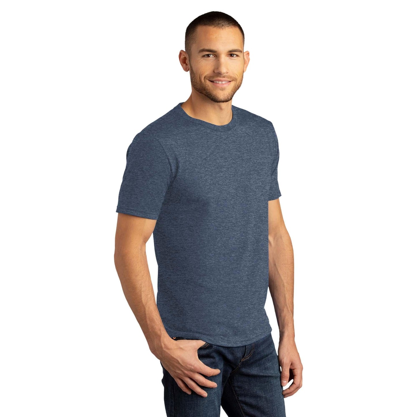 Black T-Shirts - District - Comfortable Tri-Blend - Soft Fabric