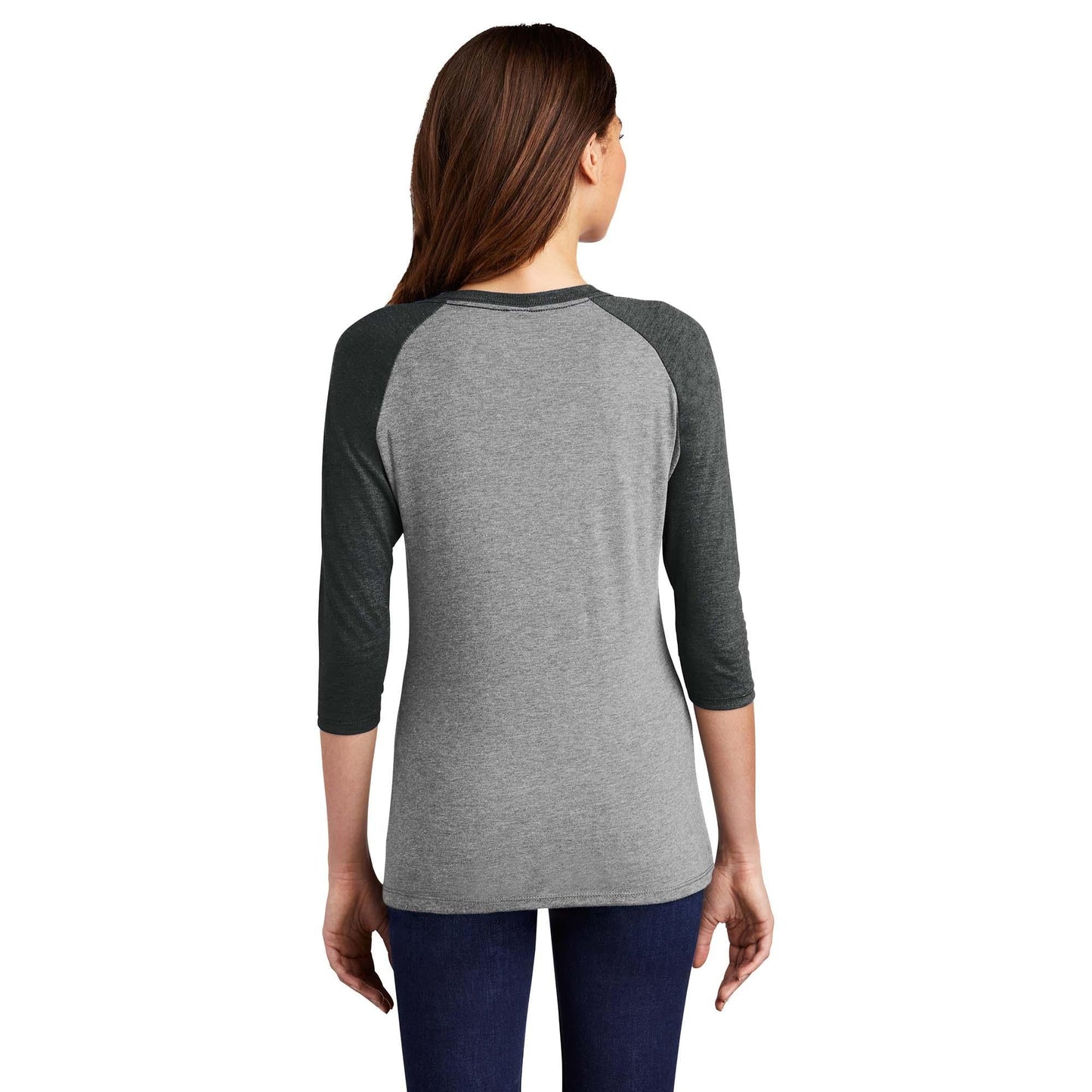 Grey Frost/White T-Shirt - District - Soft Tri-Blend