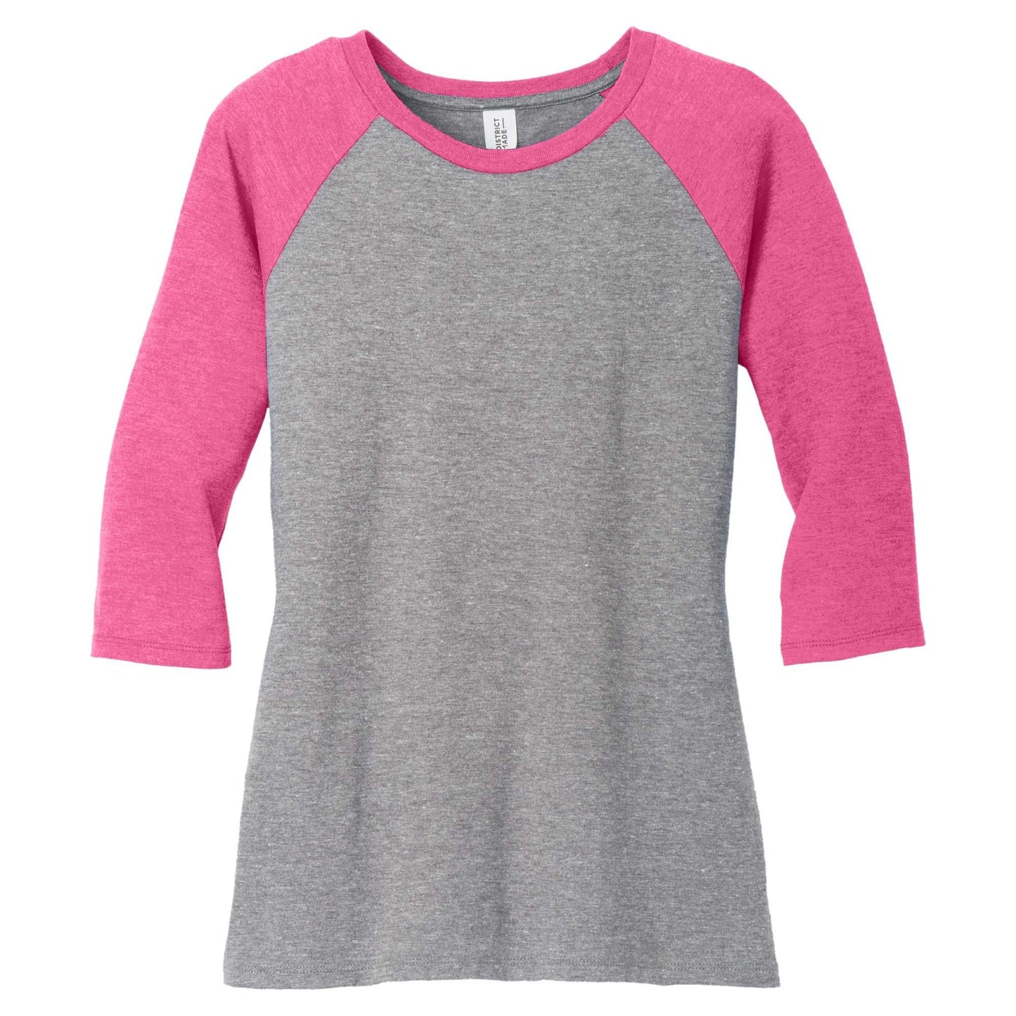 Grey Frost/White T-Shirt - District - Soft Tri-Blend