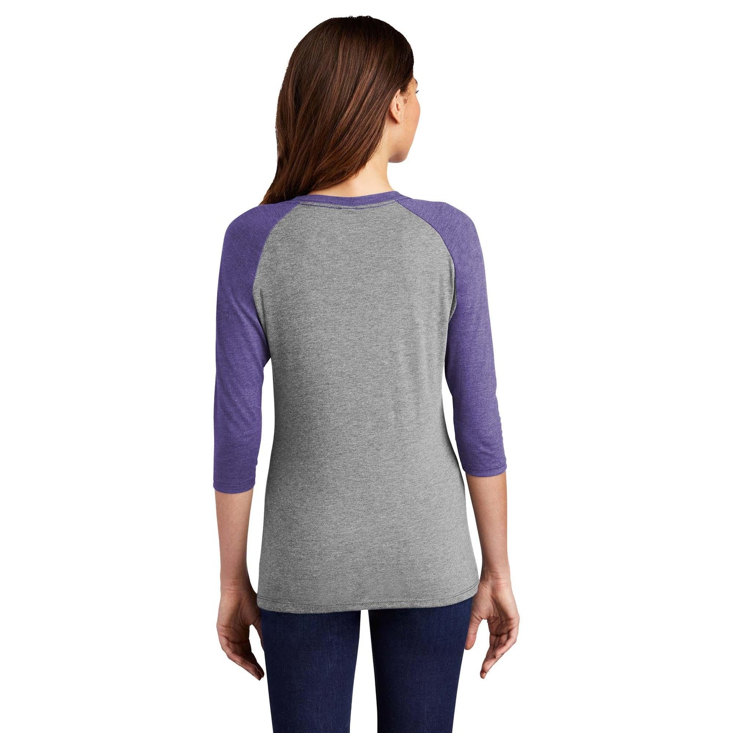 Grey Frost/White T-Shirt - District - Soft Tri-Blend