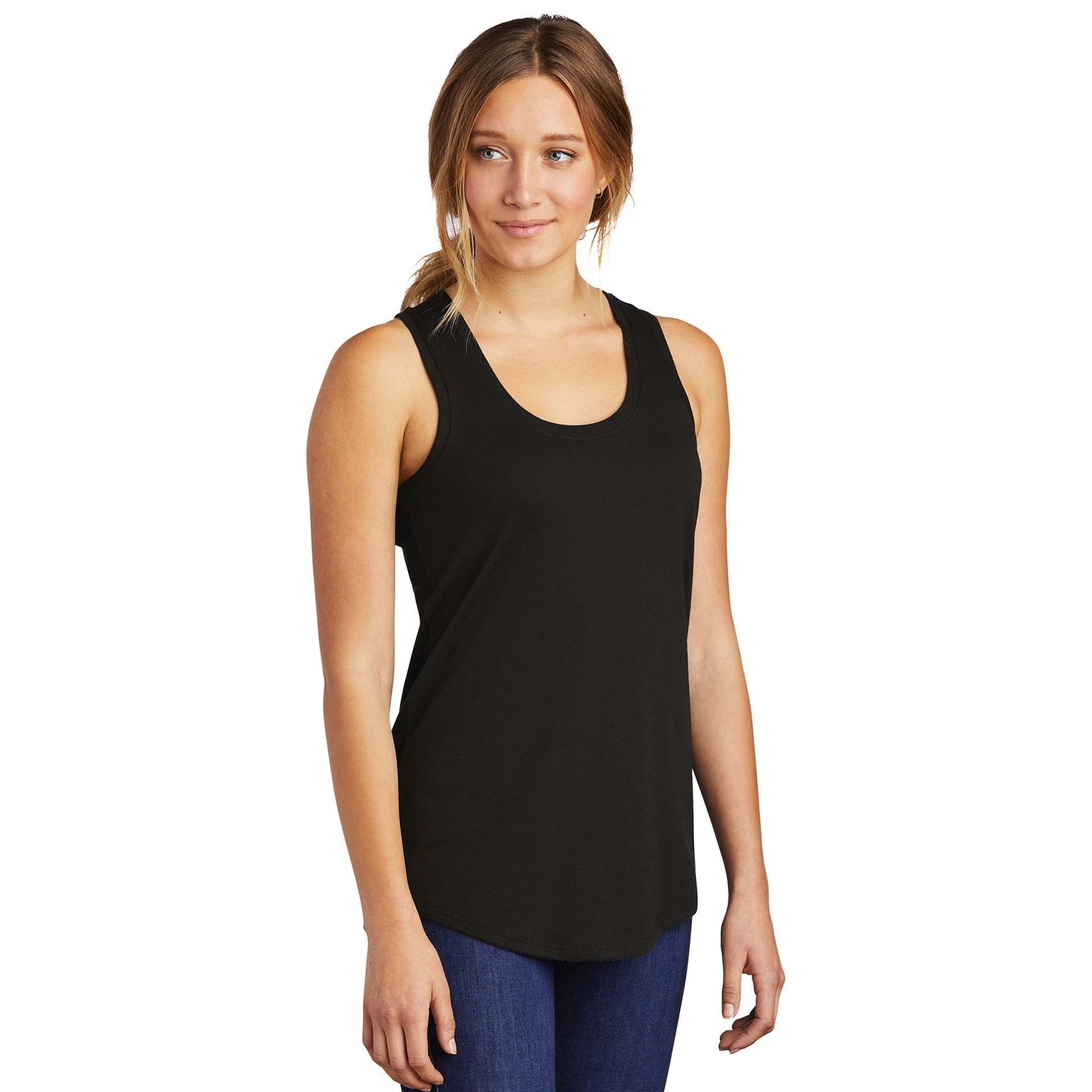 White Tank Tops - District - Soft Blend Material