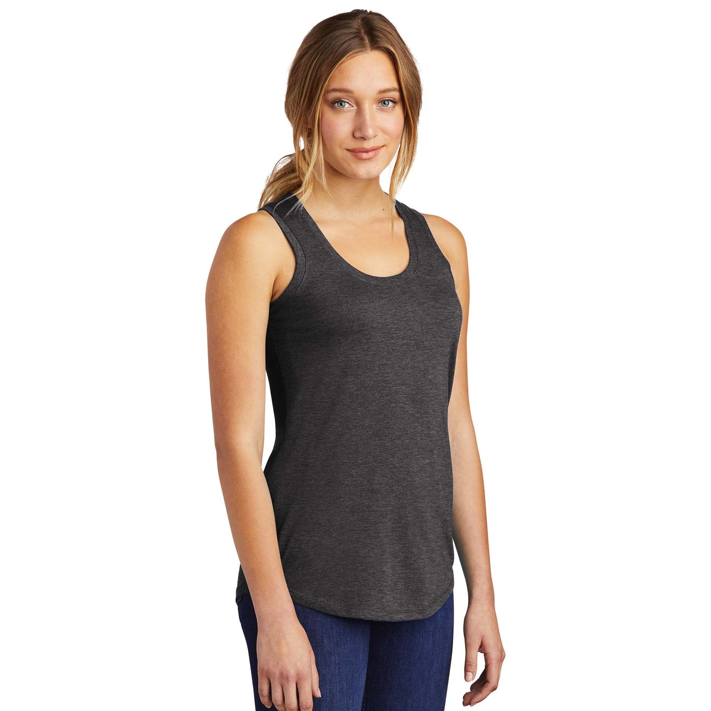 White Tank Tops - District - Soft Blend Material